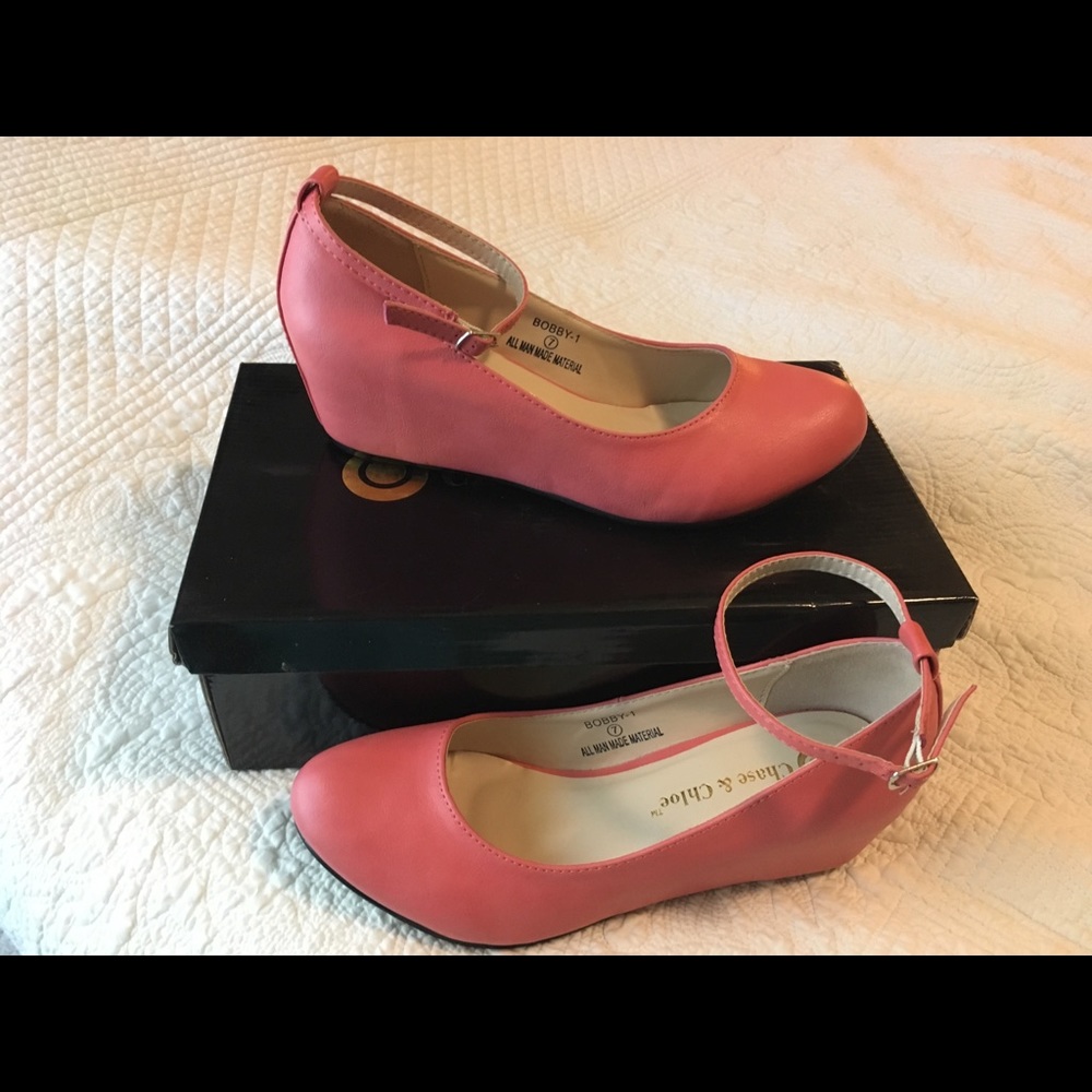 Chase & Chloe Ankle Strap Hidden Wedge